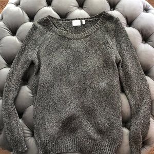 Metallic open back sweater